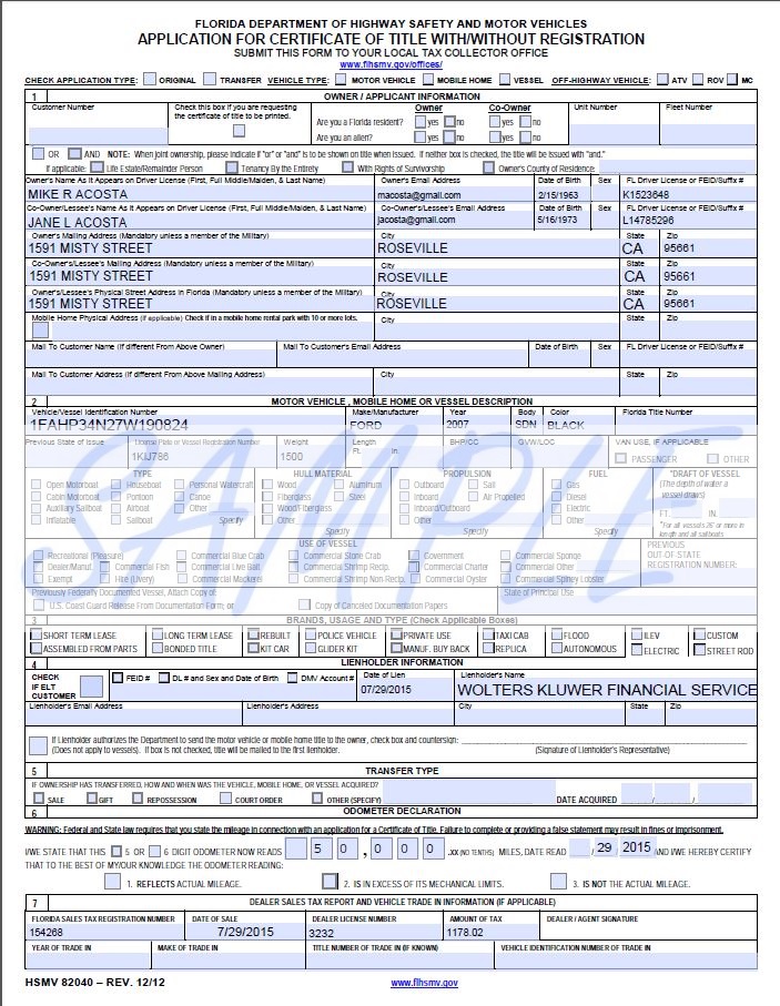 Sample EForms